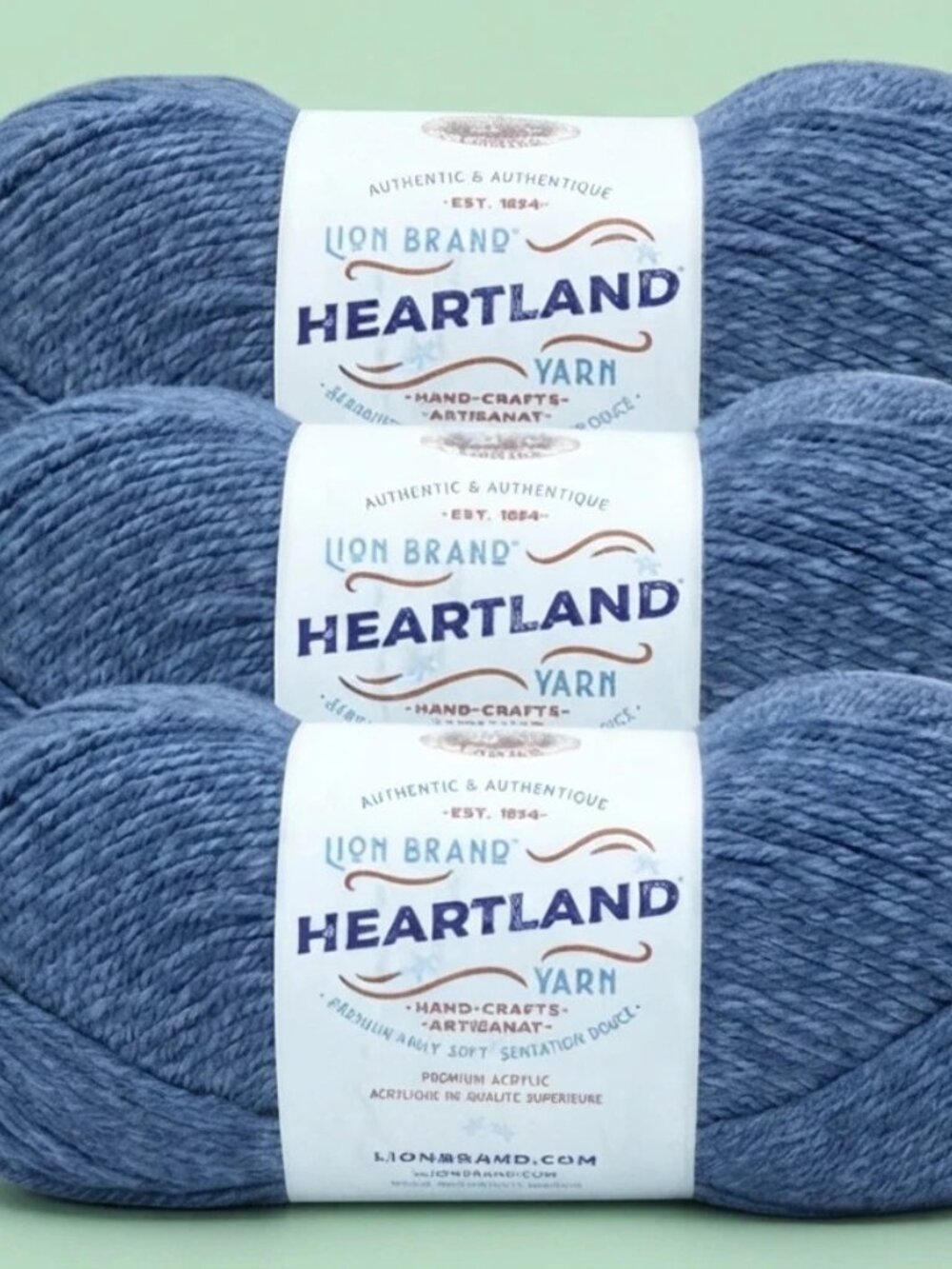 Lion Brand Heartland Yarn 3-Pack Carlsbad Caverns 100% Acrylic 251 Yards